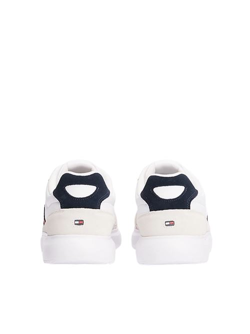 Sneaker  in pelle bianco/blu Tommy Hilfiger | FM0FM048890K6